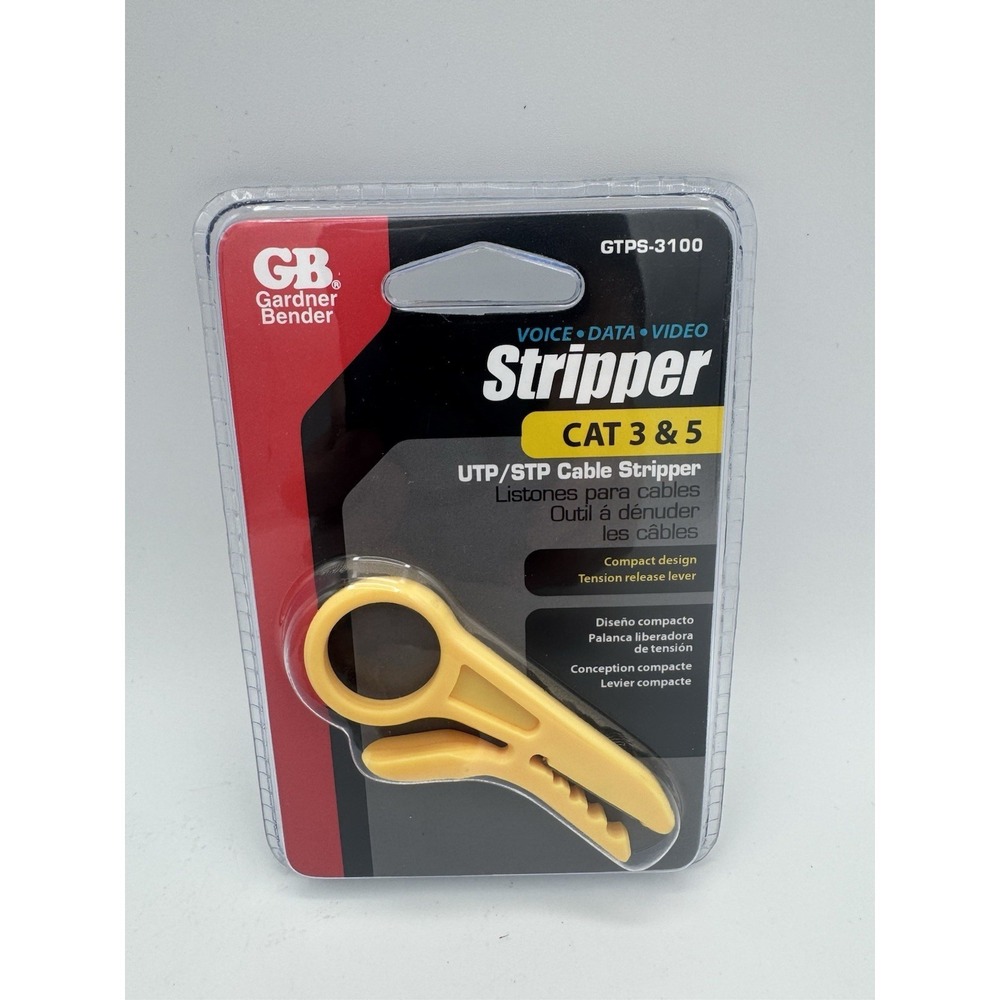 Gardner Bender GTPS-3100 UTP/STP Cable Stripper For CAT 3 & 5 NEW